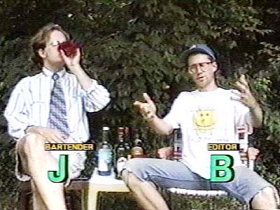 J Drinks, B Gesticulates